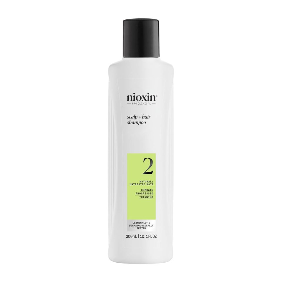 Nioxin System 2 Scalp + Hair Thickening Shampoo for Natural Hair with Progressed Thinning