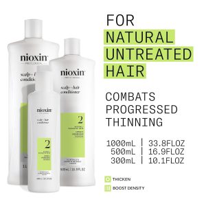 Nioxin System 2 Scalp + Hair Thickening Conditioner for Natural Hair with Progressed Thinning