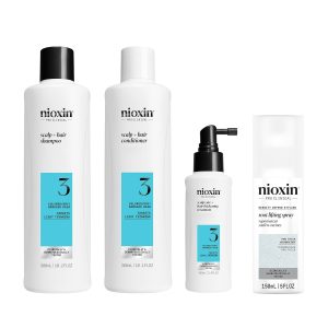 Nioxin Scalp + Hair Thickening System Kits & Root Lifting Styling Spray Bundle