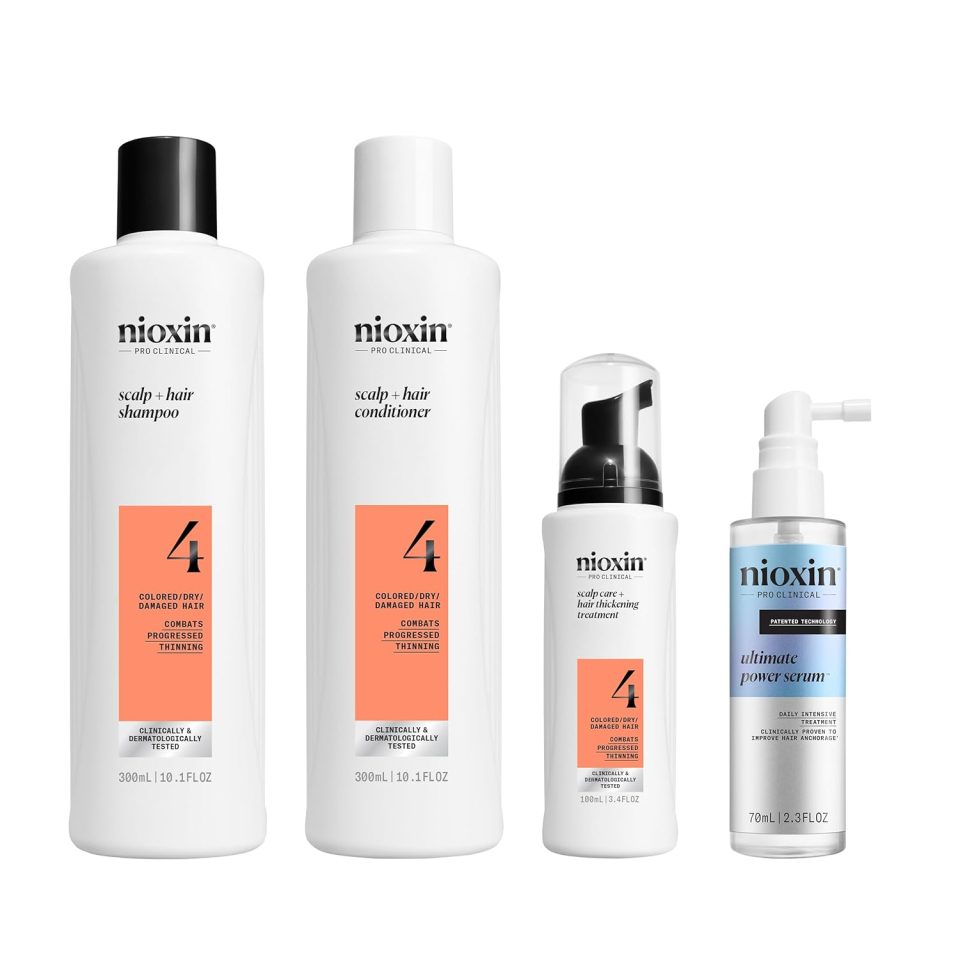 Nioxin System Kit 4. Cleanse. Condition. and Treat the Scalp for Thicker and Stronger Hair.
