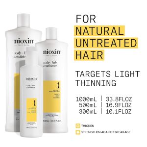 Nioxin System 1 Scalp + Hair Thickening Conditioner for Natural Hair with Light Thinning