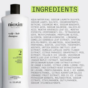 Nioxin System 2 Scalp + Hair Thickening Shampoo for Natural Hair with Progressed Thinning